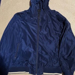 Men’s Navy Blue Zara Windbreaker w/ Hood